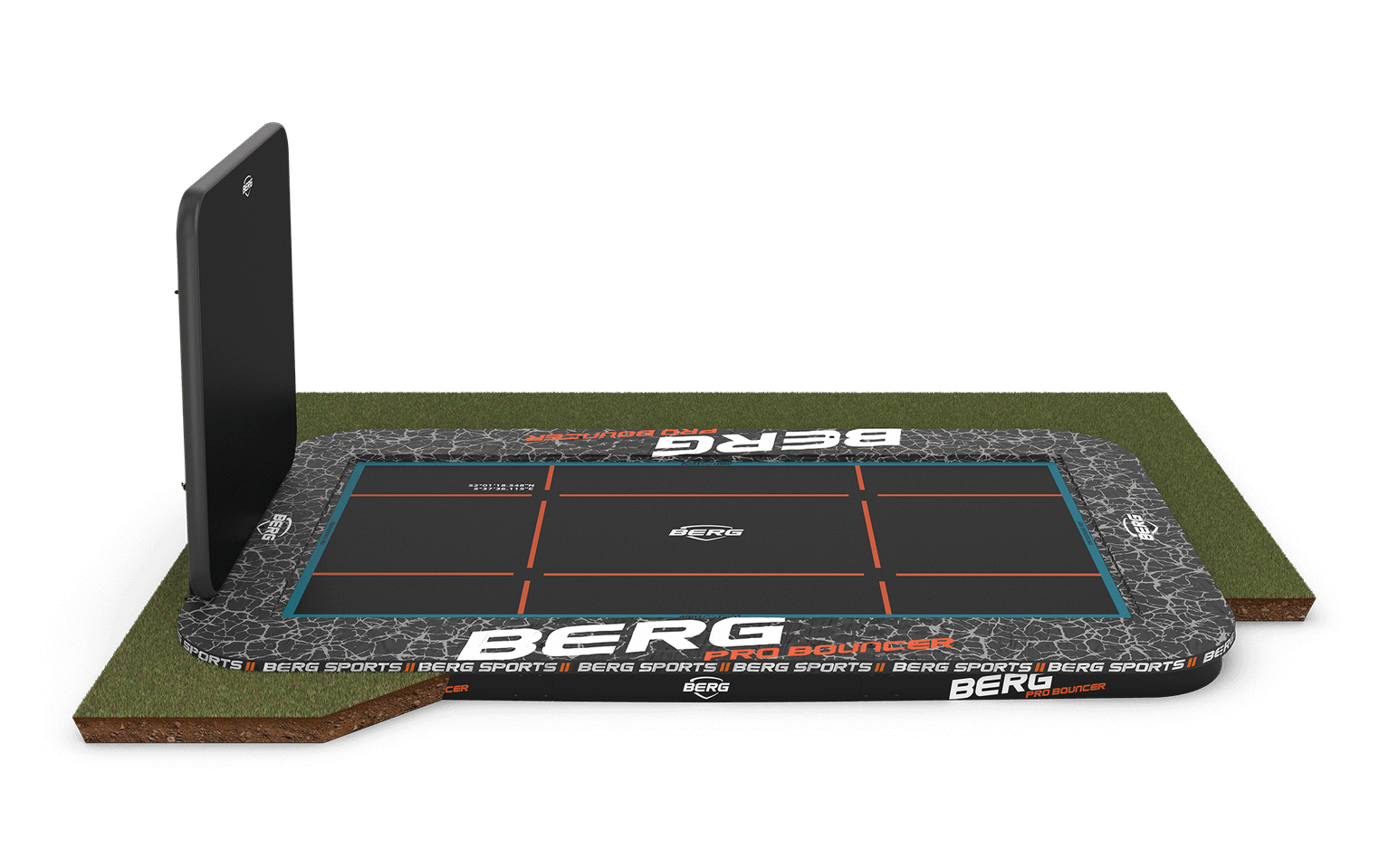 BERG SPORTS Ultim Pro Bouncer FlatGround 500 + AeroWall