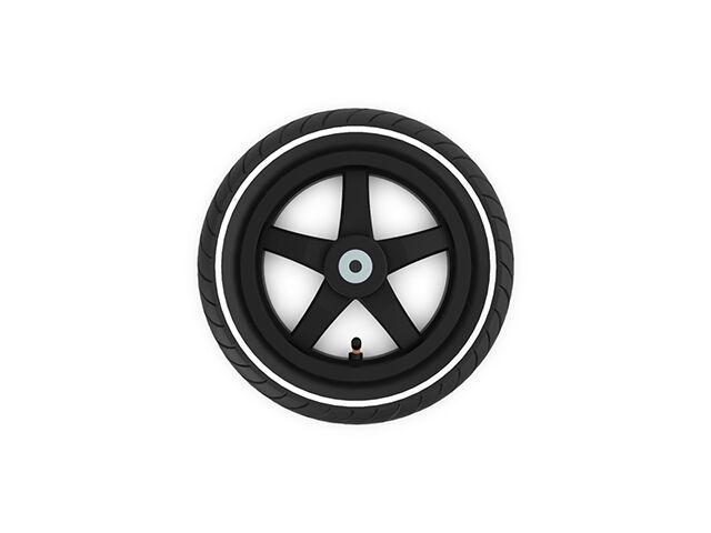 Wheel  black 12.5x2.25-8 slick (white striping)