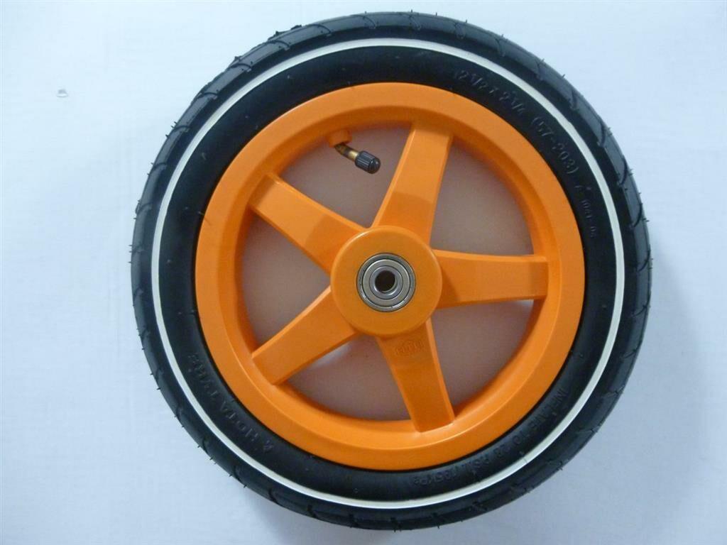 Wheel orange 12.5x2.25-8 slick (white striping)